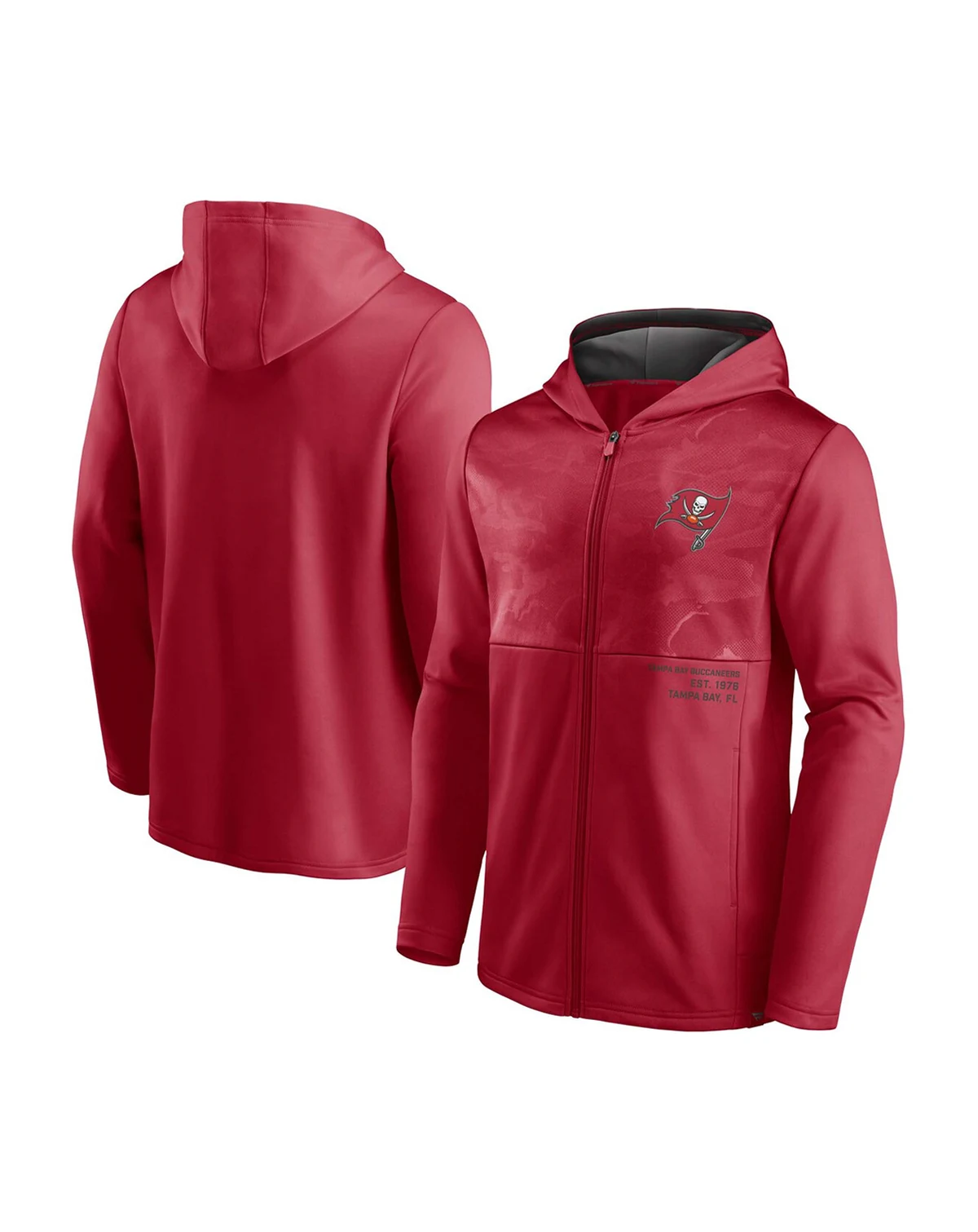 Men's Red Tampa Bay Buccaneers Defender Full-Zip Hoodie Jacket