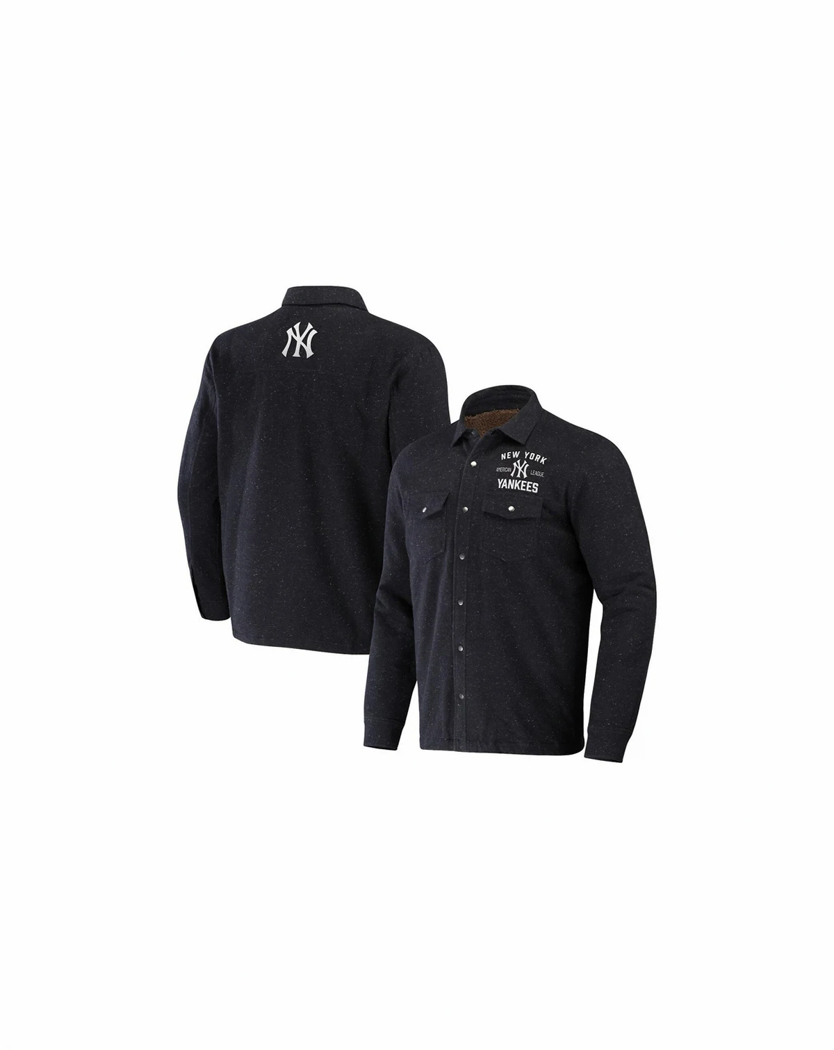 Men's Darius Rucker Collection by Black New York Yankees Ringstop Full-Snap Shacket