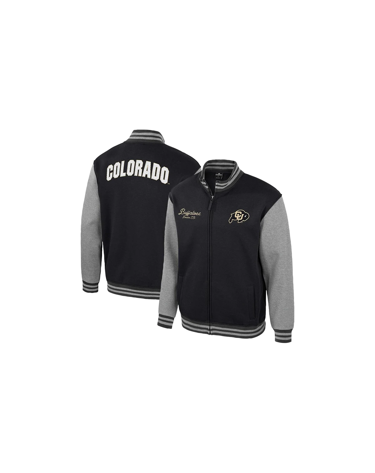 Men's Black Colorado Buffaloes Ambi-Turner Full-Zip Varsity Jacket