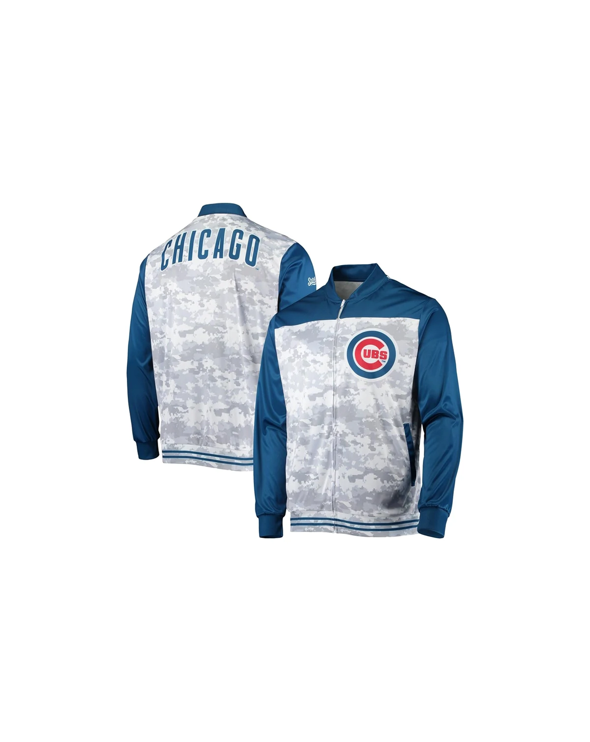 Men's Royal Chicago Cubs Camo Full-Zip Jacket