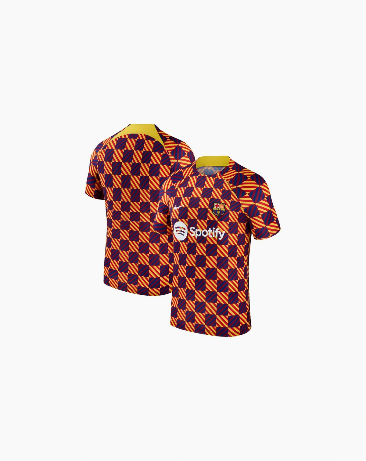 Men's Yellow Barcelona 2023 Pre-Match Performance Top