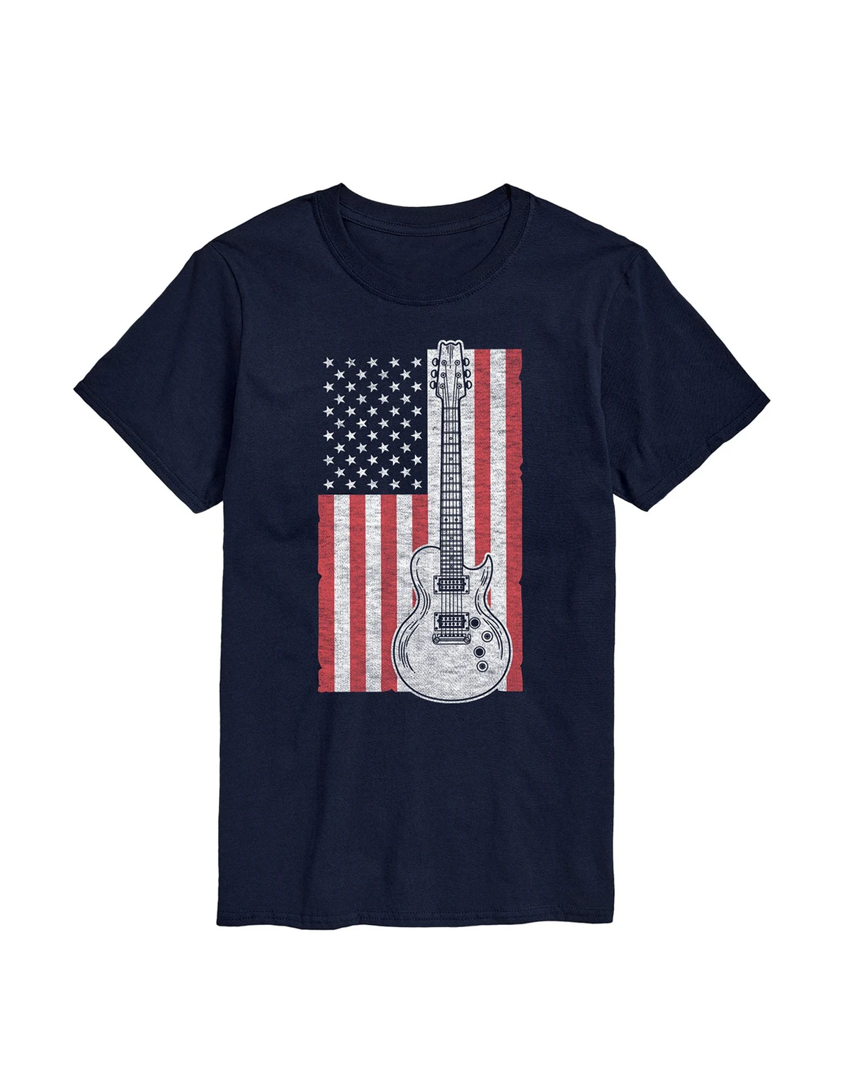 Men's American Flag Guitar Short Sleeve T-Shirt