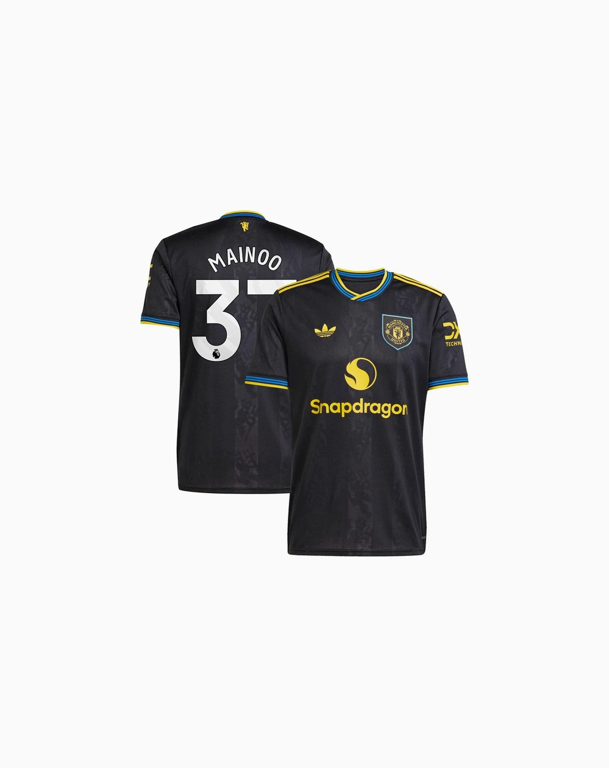 Men's Kobbie Mainoo Black Manchester United 2025/26 Third Replica Player Jersey