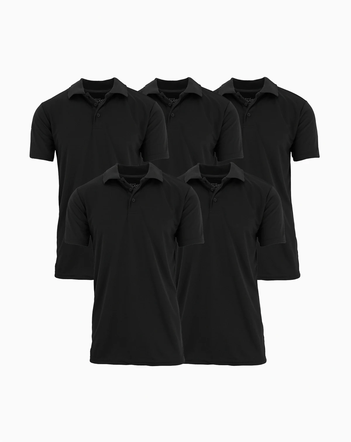 Men's Dry Fit Moisture-Wicking Polo Shirt, Pack of 5