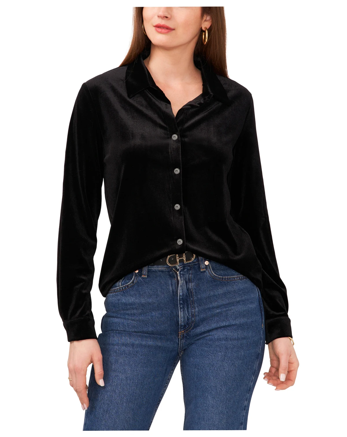 Women's Button-Down Collar Top