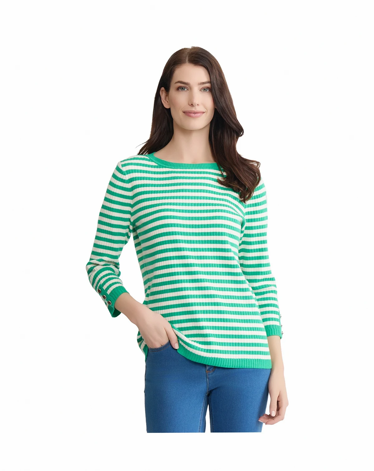Women's Flat Back Rib Boat Neck Top