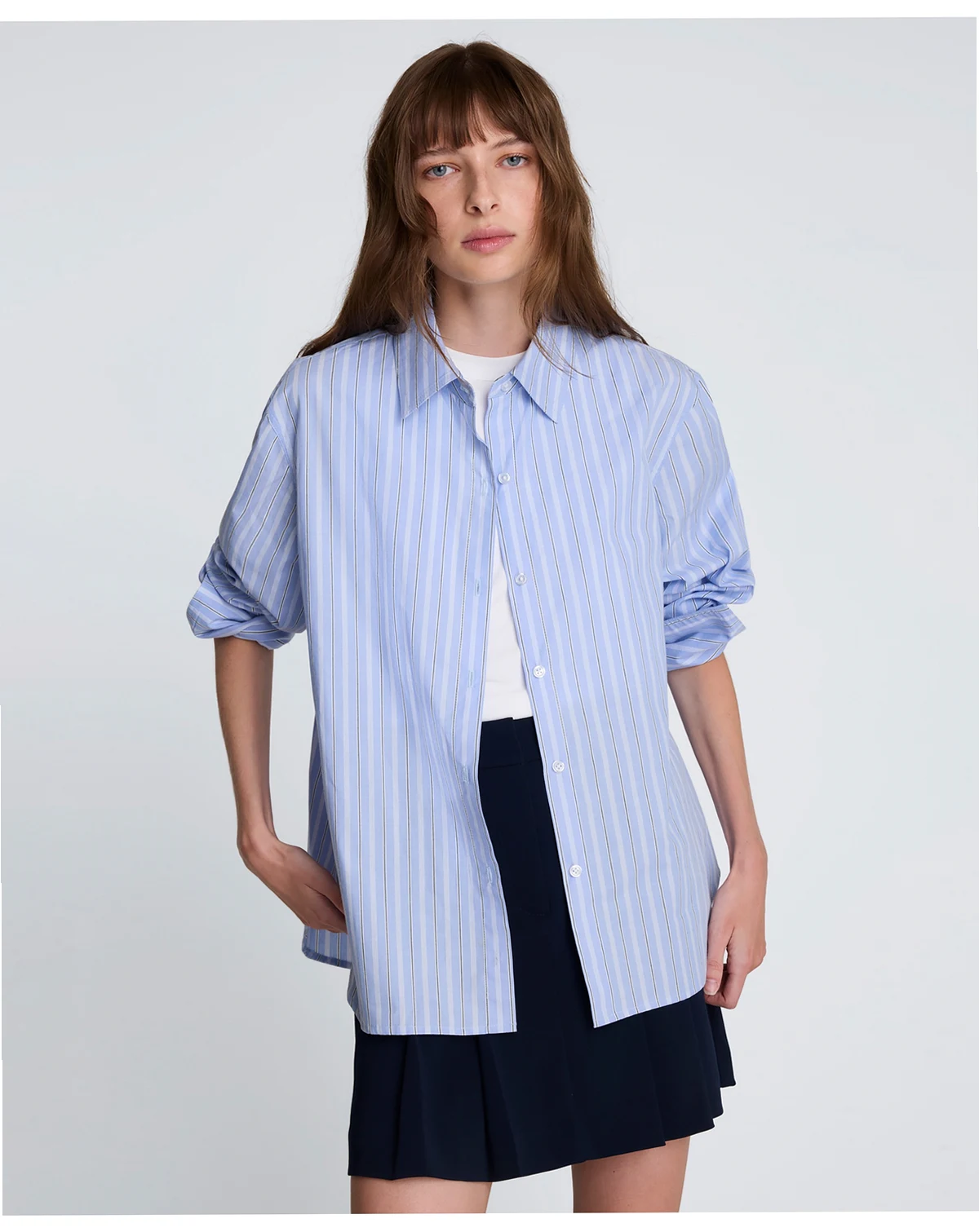 Women's Striped Button-Down Shirt