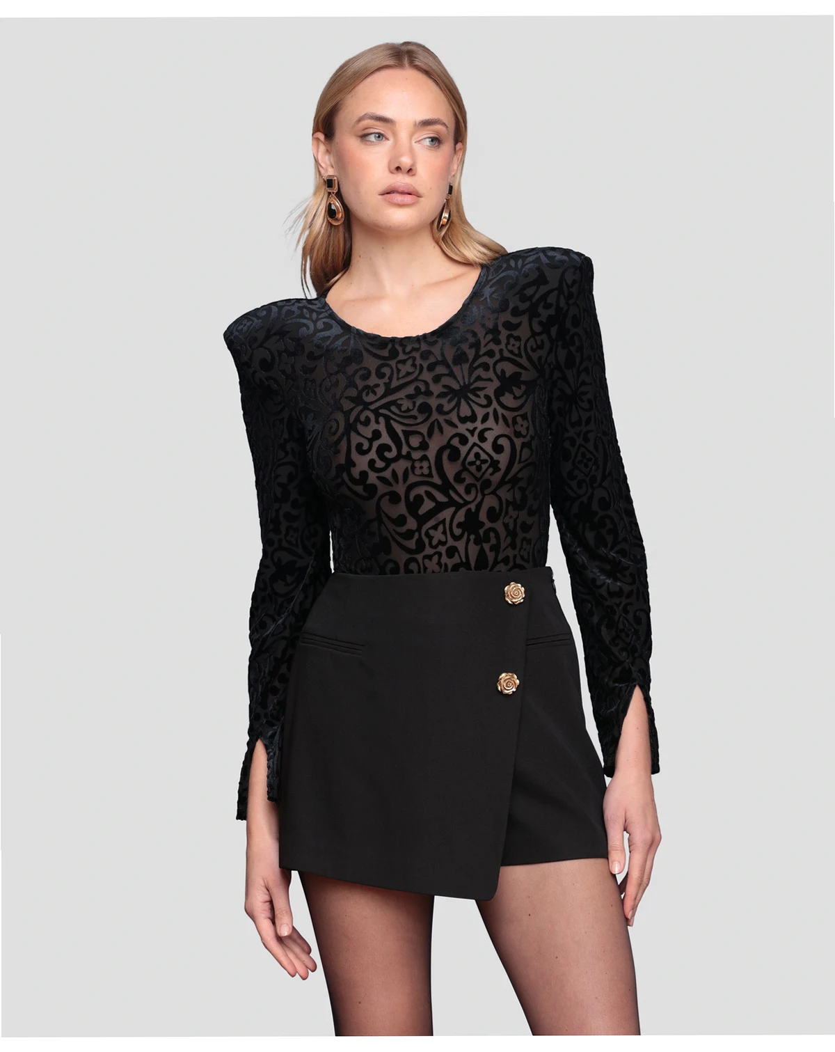 Women's Long Sleeve Bodysuit Top