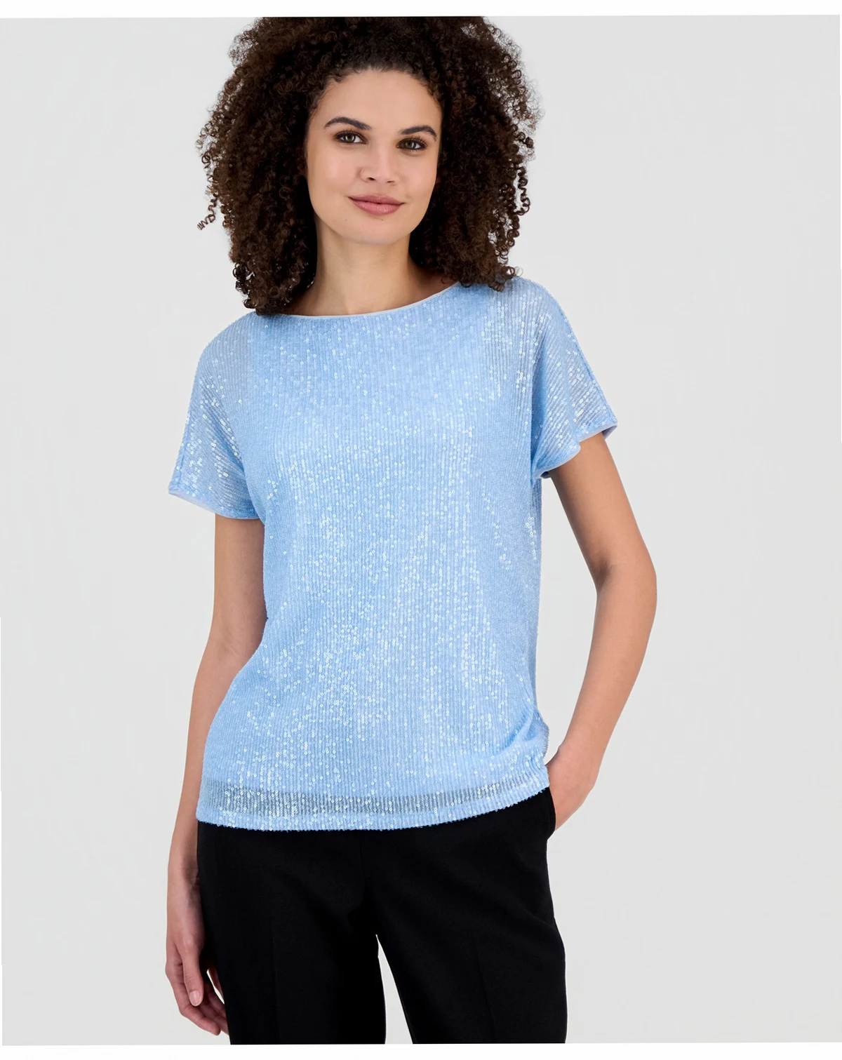 Women's Short-Sleeve Sequin T-Shirt