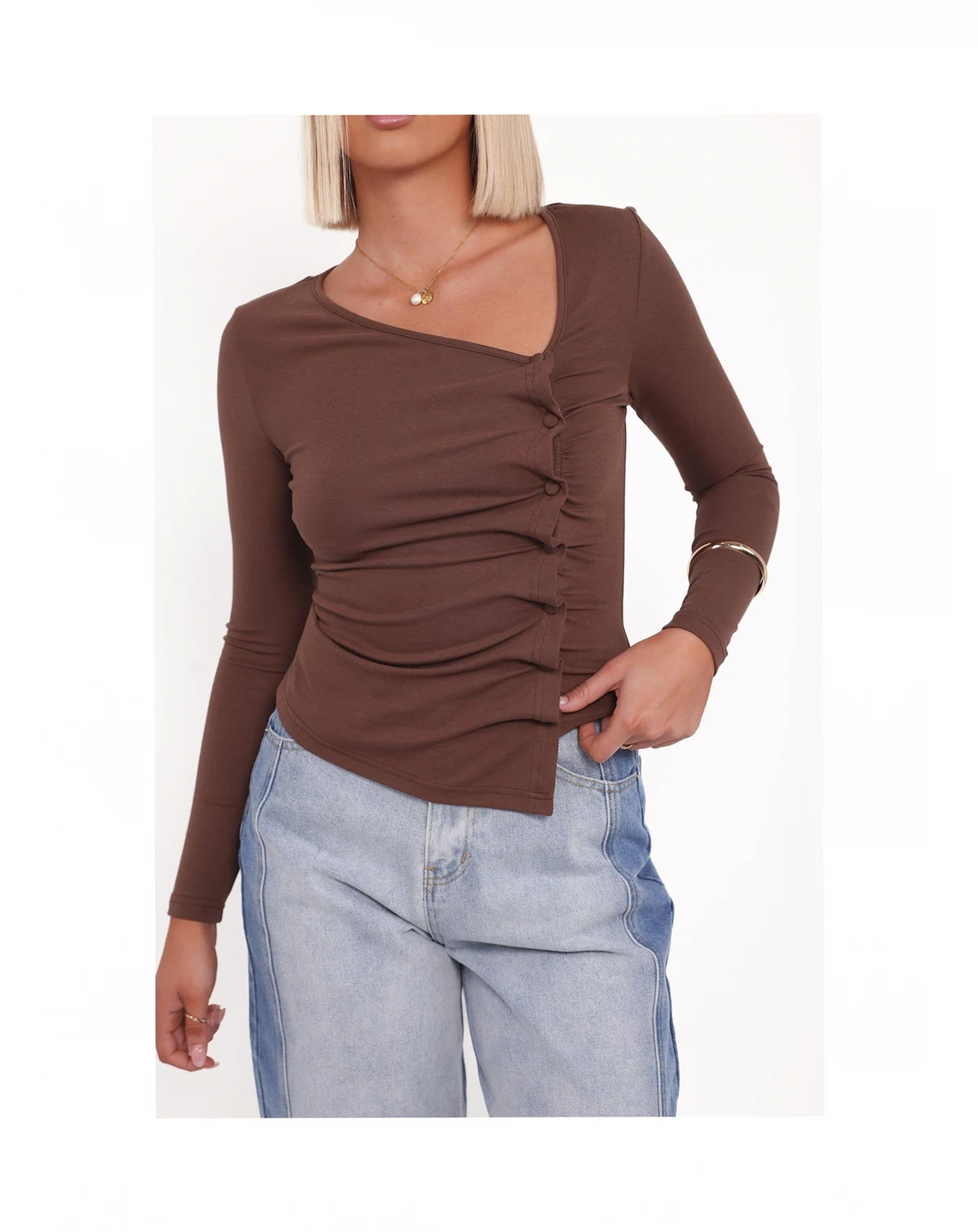 Ethel Asymmetrical Knit Top