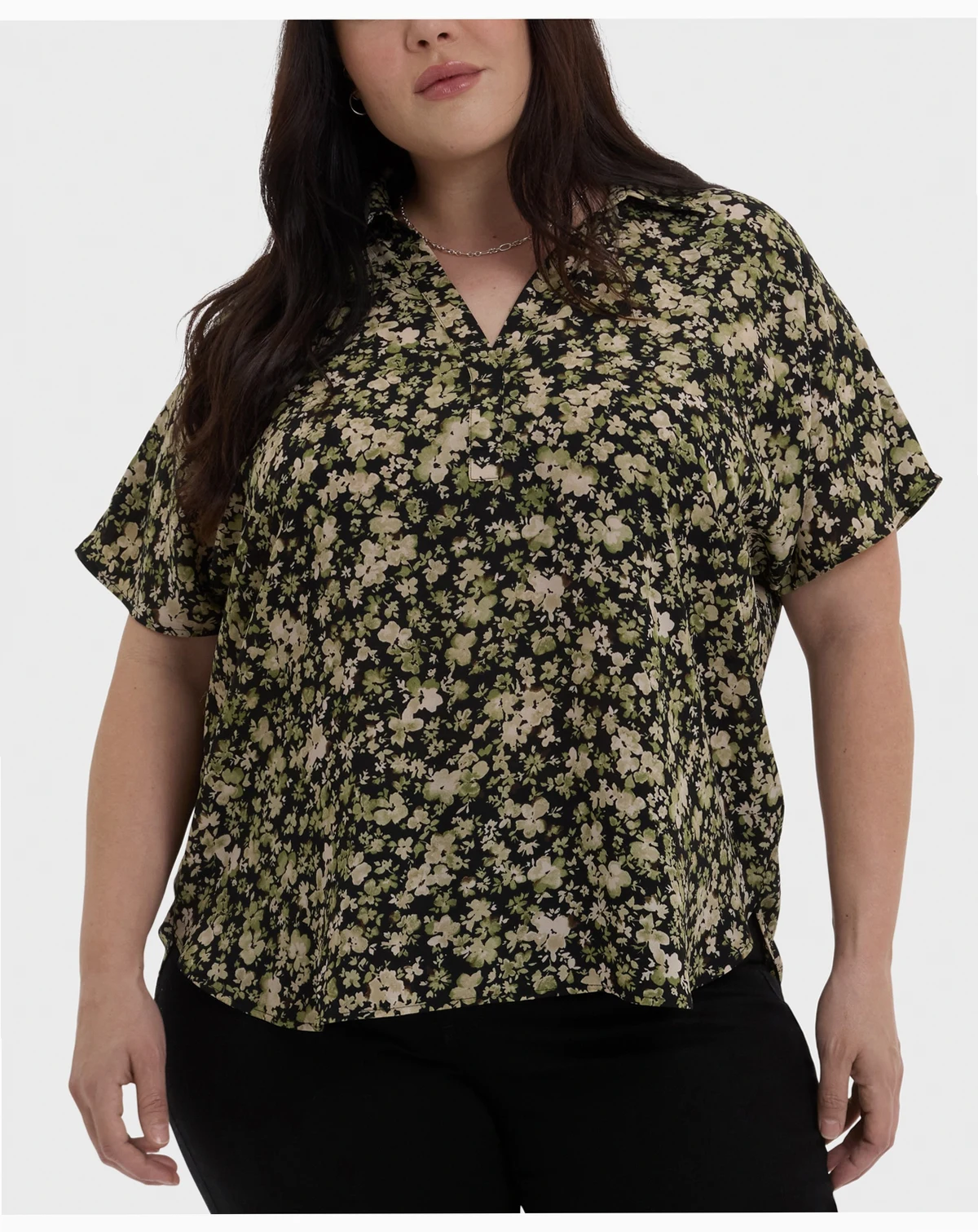 Plus Size Becky Short Sleeve Pullover Top