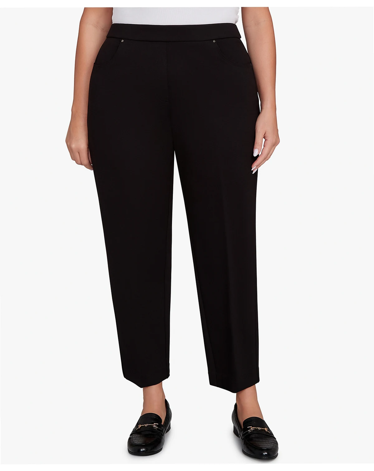 Plus Size Barcelona Stretch Ponte Knit Short Length Pant