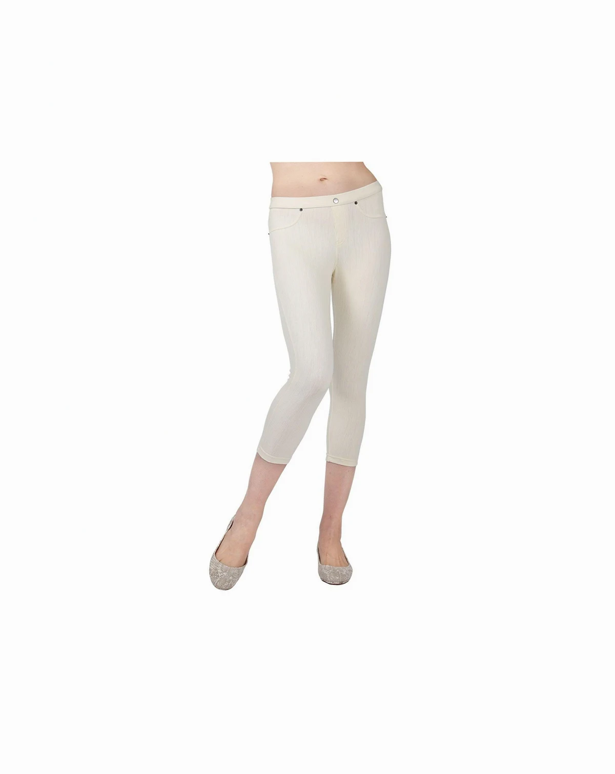 Women's Chino Capri-Length Cotton Blend Leggings