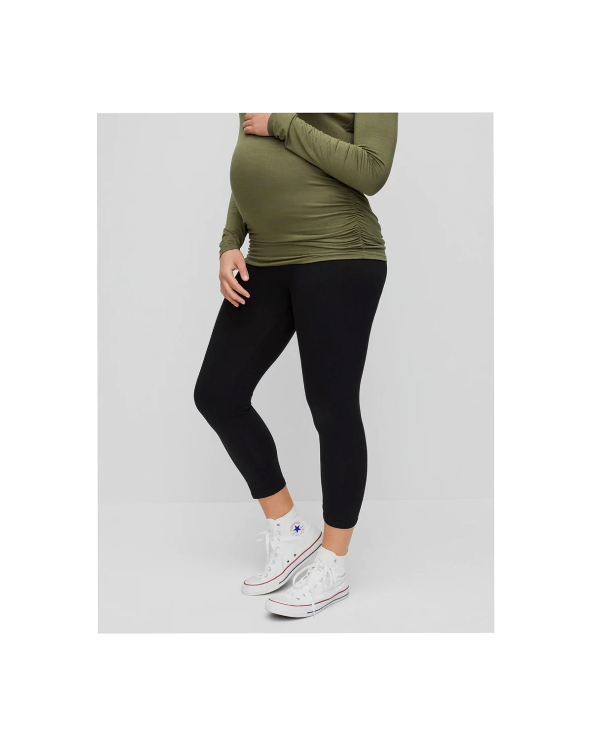 Maternity Basic Secret Fit Belly Crop Leggings - Motherhood