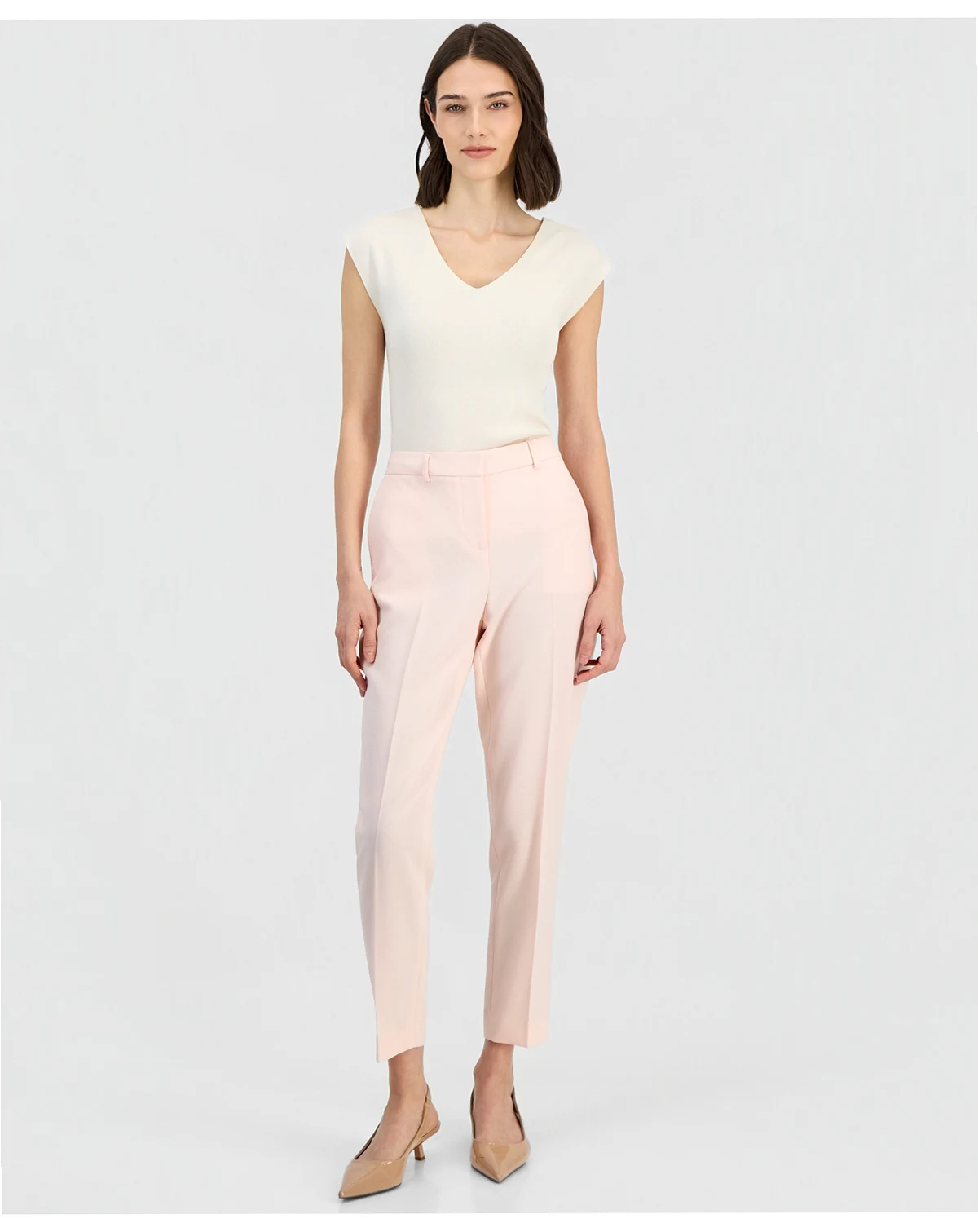 Women's Mid-Rise Straight-Leg Ankle Pants