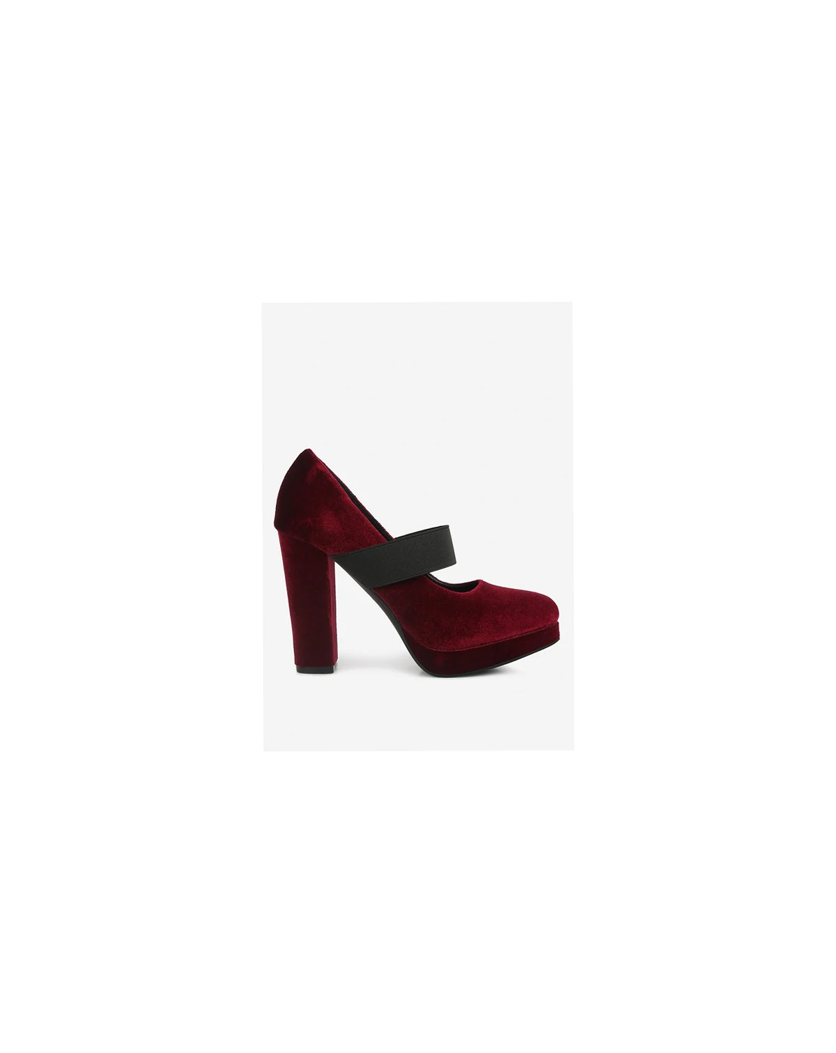 Womens Krause High Block Heel Velvet Pumps