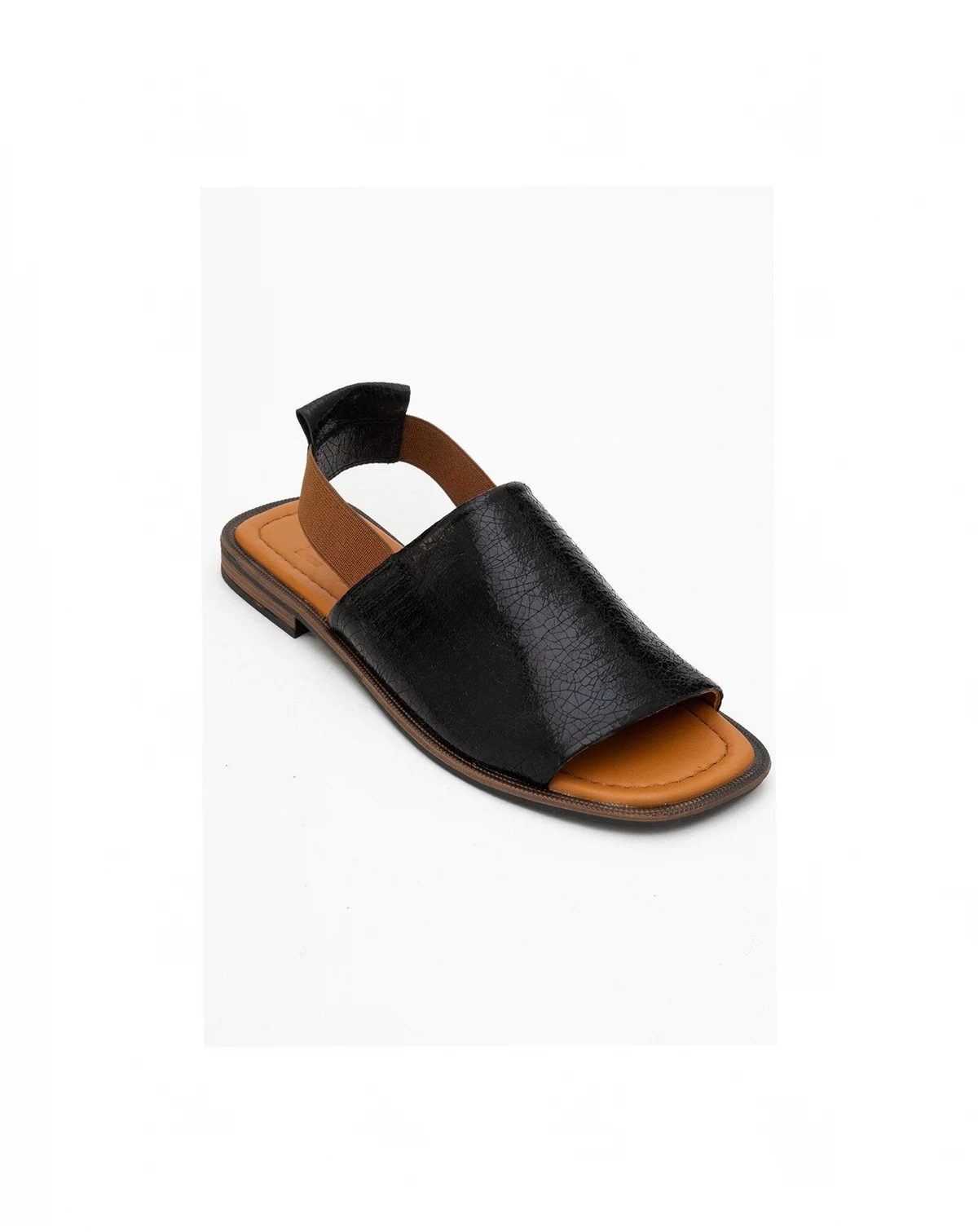Fuela Leather Elastic Flat Sandals (Women)