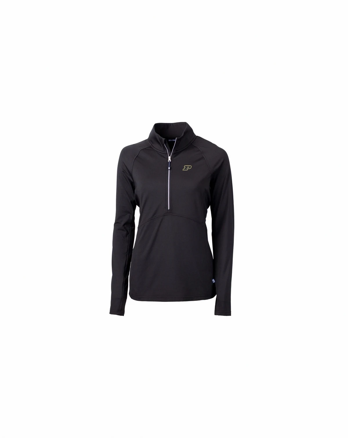 Women's Black Purdue Boilermakers Adapt Eco Knit Half-Zip Pullover Jacket