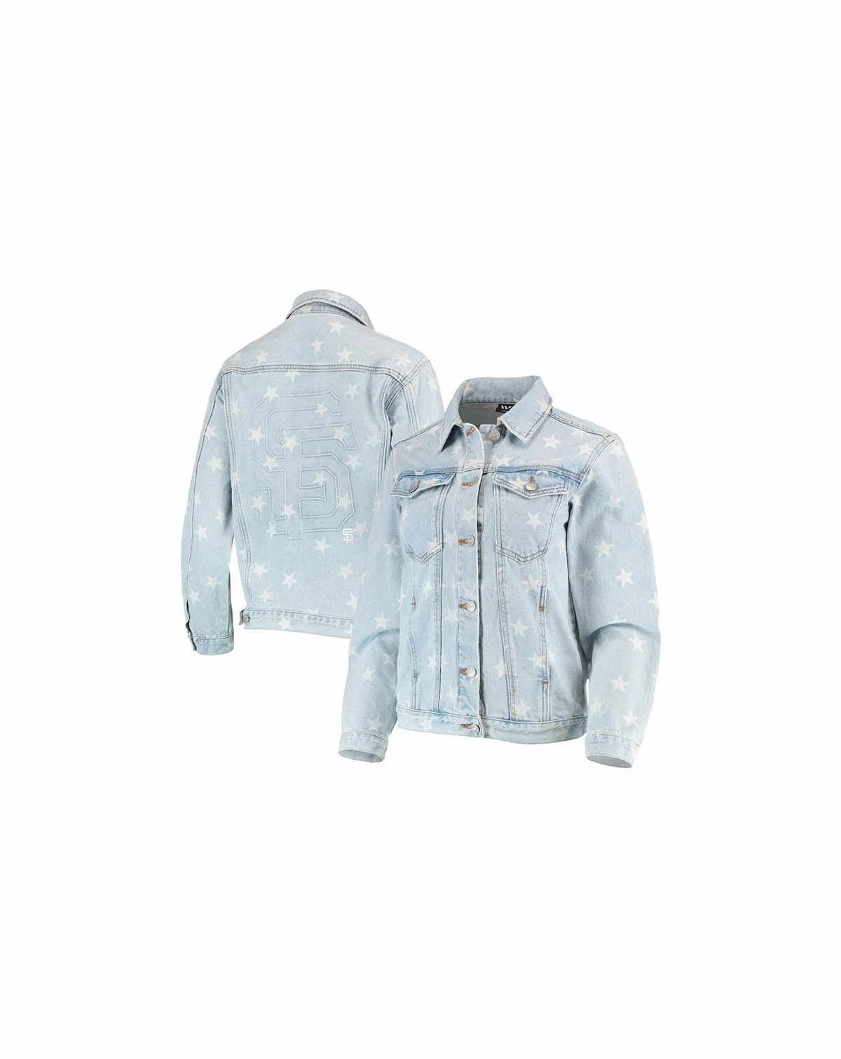 Women's San Francisco Giants Allover Print Button-Up Denim Jacket