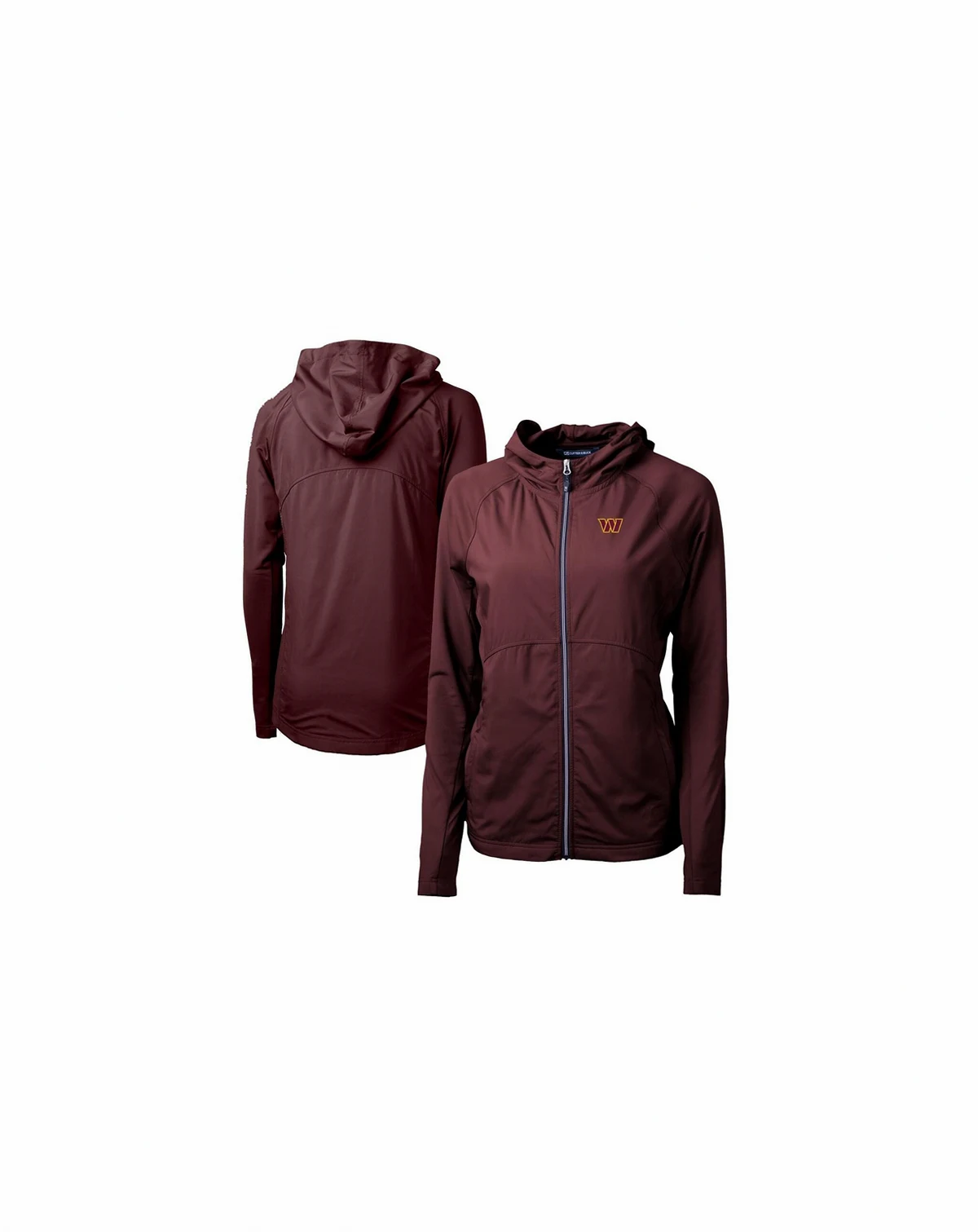 Women's Burgundy Washington Commanders Adapt Knit Hybrid Full-Zip Hoodie