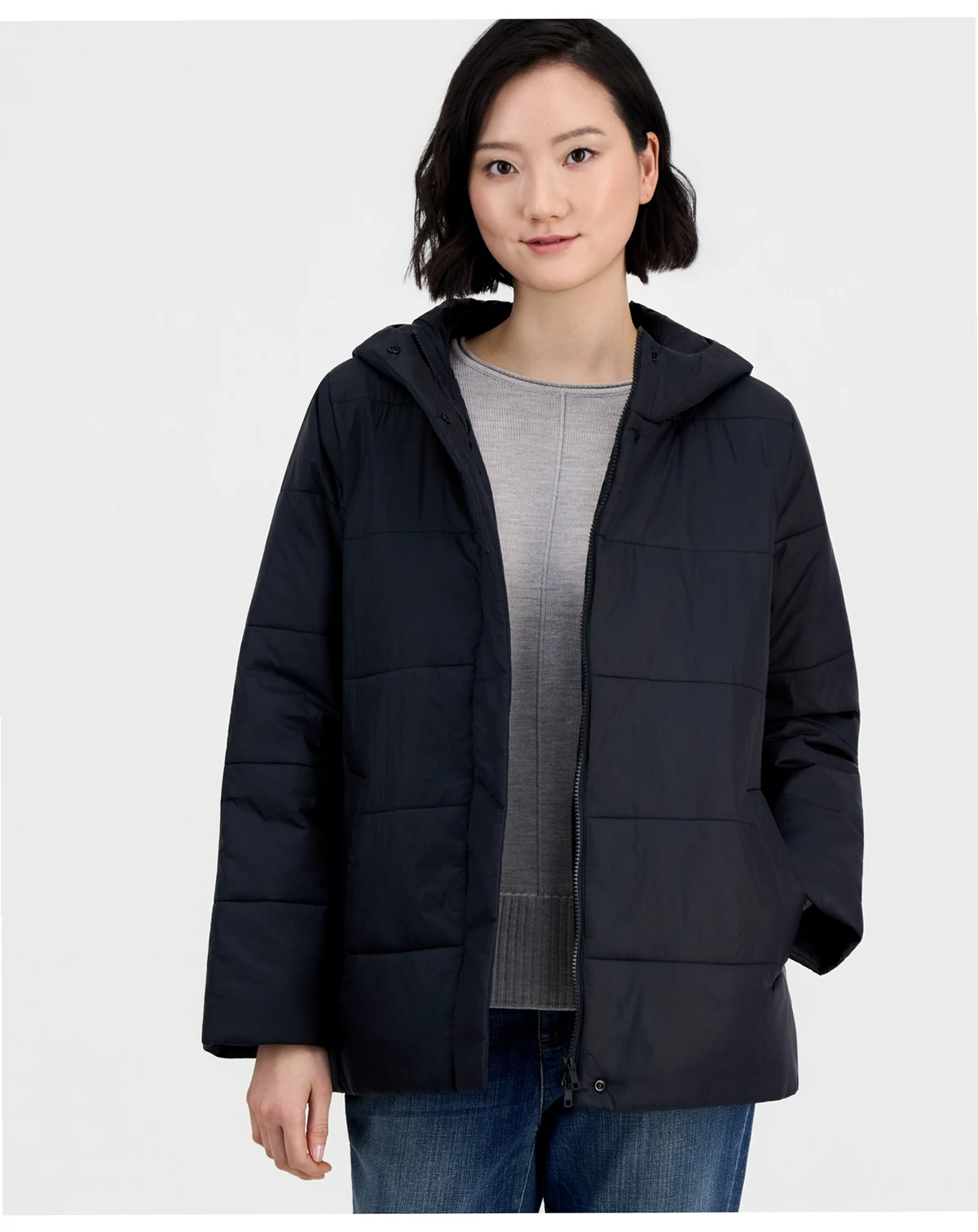Petite Hooded Puffer Coat