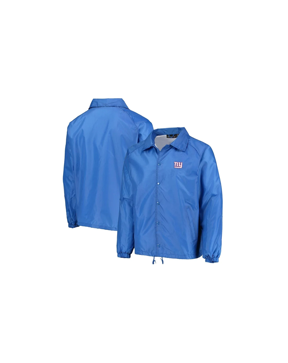 Men's Royal New York Giants Coaches Classic Raglan Full-Snap Windbreaker Jacket