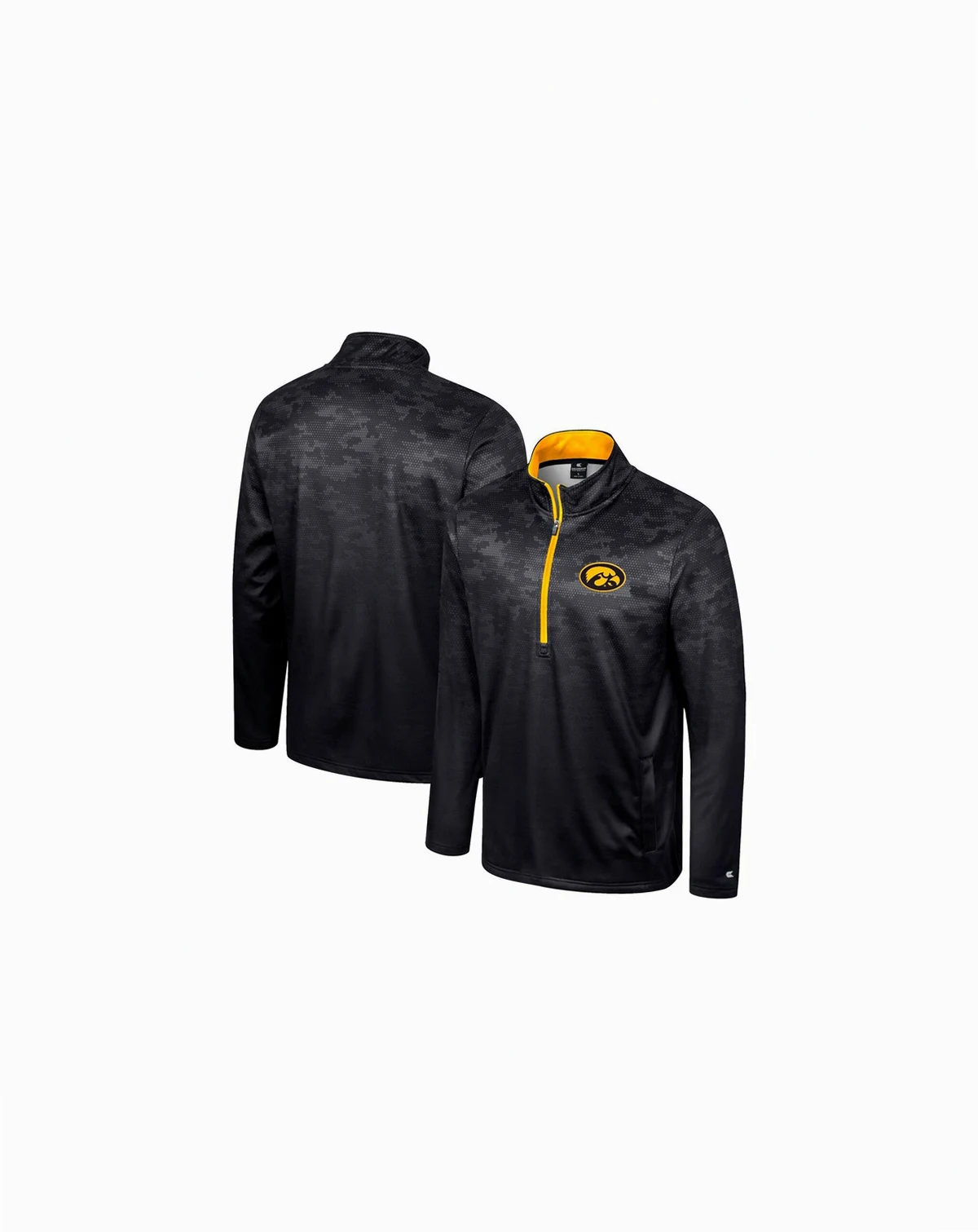 Men's Black Iowa Hawkeyes The Machine Half-Zip Jacket