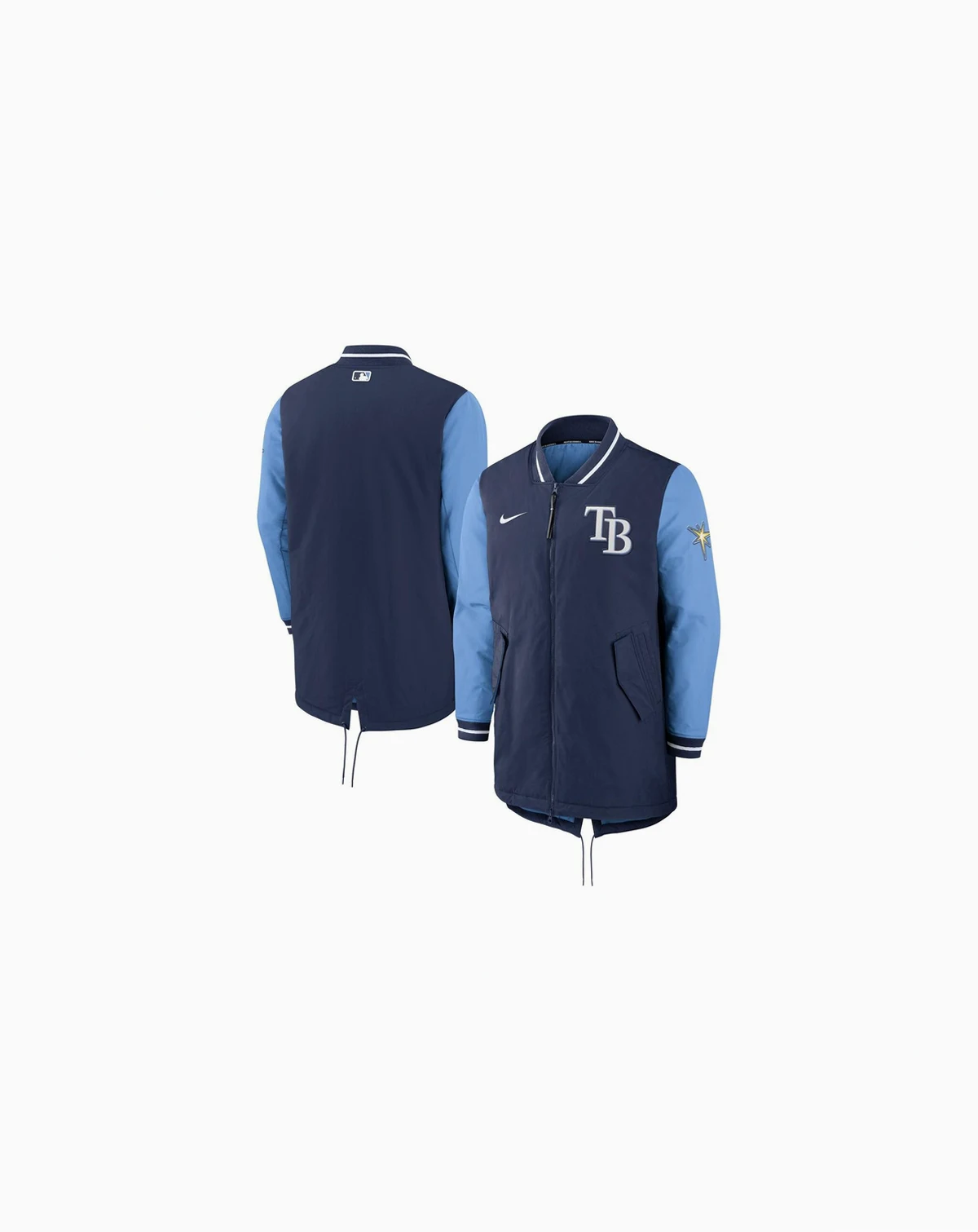 Men's Navy Tampa Bay Rays Dugout Performance Full-Zip Jacket