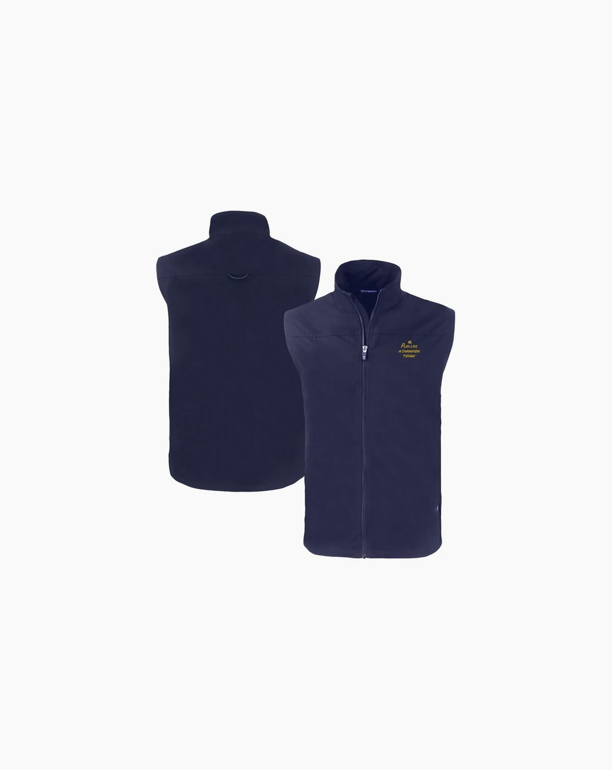 Men's Navy Notre Dame Fighting Irish Play Like A Champion Today Charter Eco Full-Zip Vest