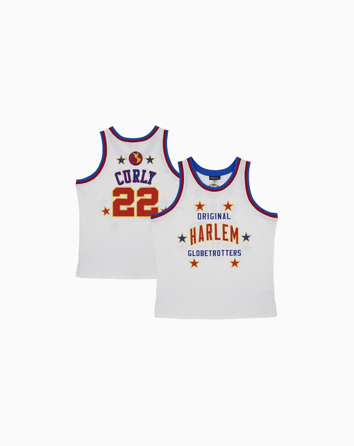 Men's Curly Neal White Harlem Globetrotters Throwback Swingman Jersey