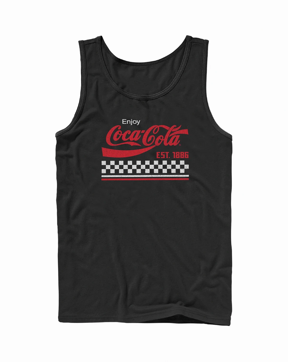 Men's Coke Checker Stripe Tank Top