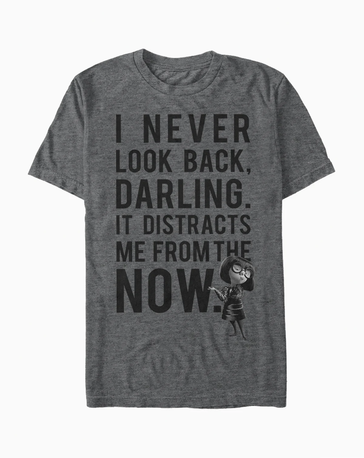 Disney Pixar Men's Incredibles Edna Never Look Back, Short Sleeve T-Shirt