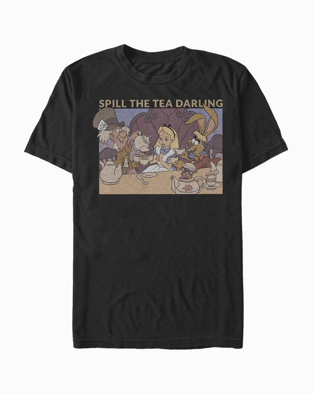 Men's Alice in Wonderland Spill The Tea Short Sleeve T-shirt