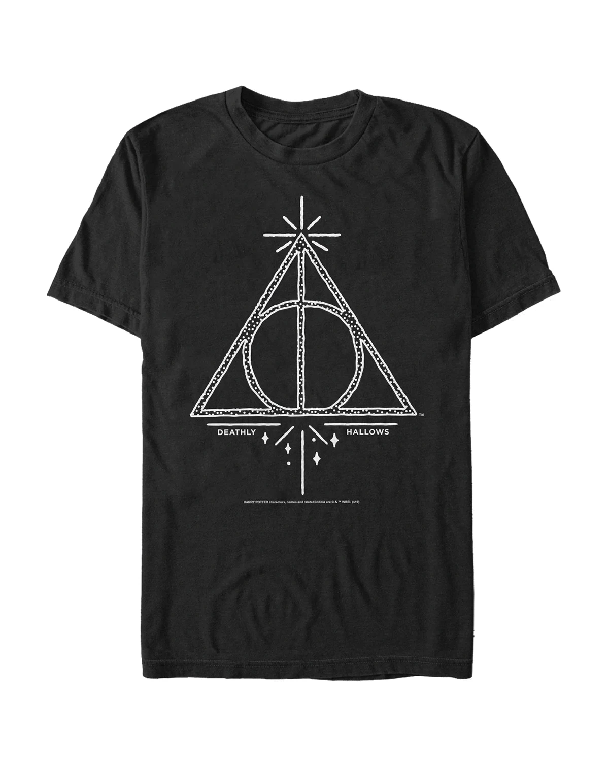 Harry Potter Men's Deathly Hallows Line Sketch Short Sleeve T-Shirt