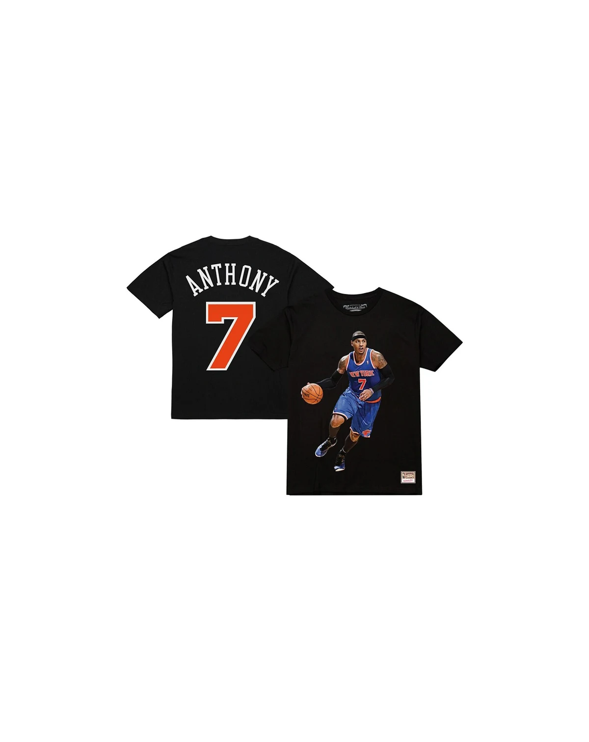 Men's Carmelo Anthony Black New York Knicks Ultimate Player Name Number T-Shirt