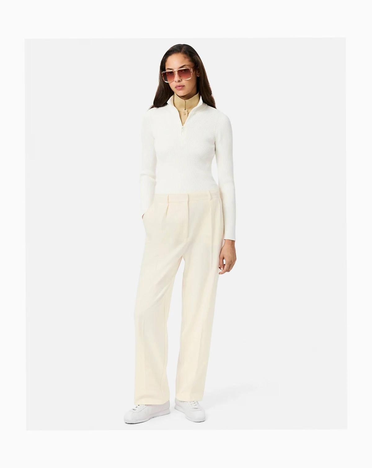 LACOSTE Women's Oversized Wide Leg Trousers