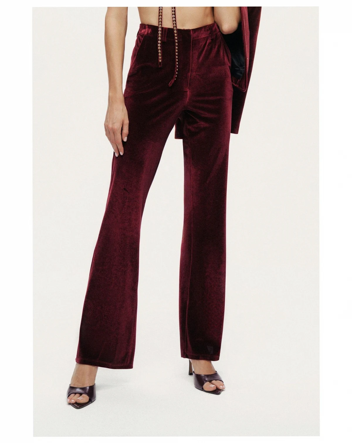 Women's Velvet Bootcut Trousers