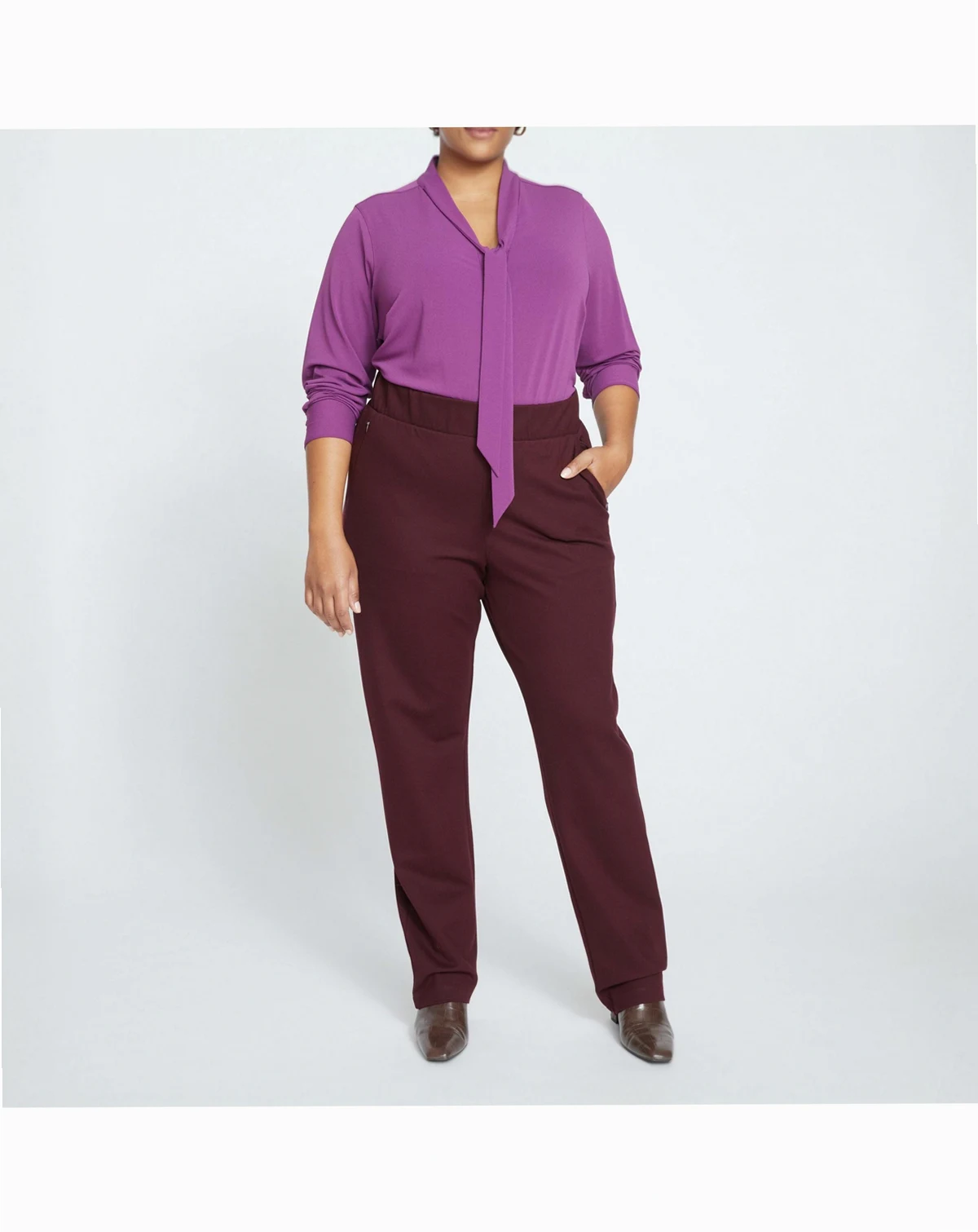 Plus Size Smart Signature Ponte Pants Long