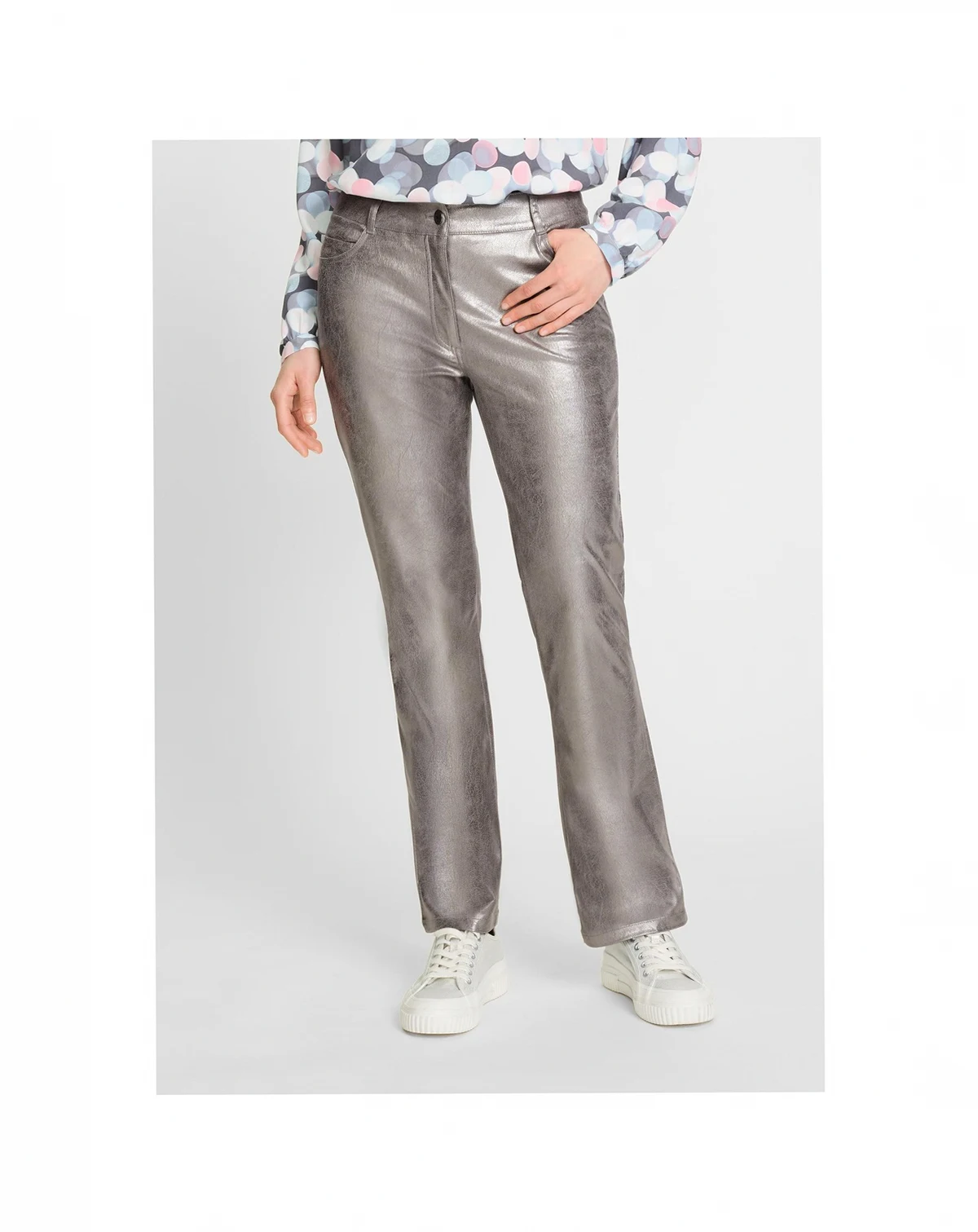 Women's Metallic Soft Leather Look Pant