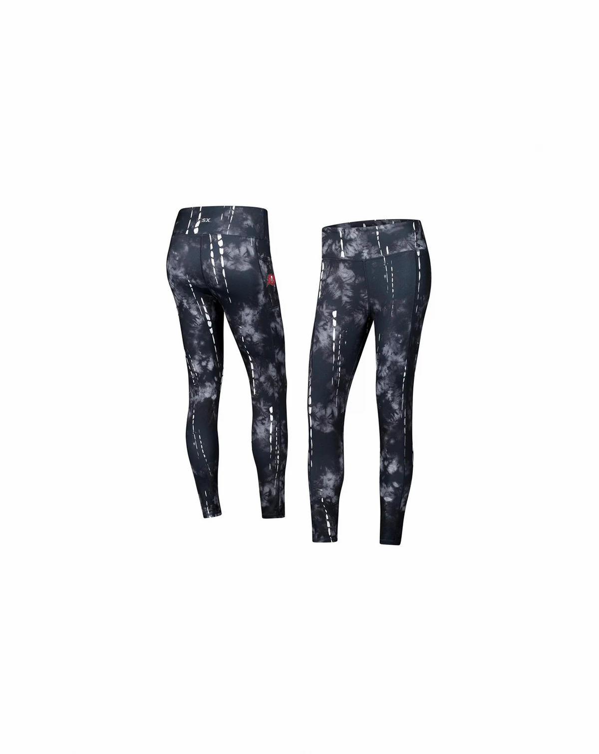 Women's Black Tampa Bay Buccaneers Serena Tie-Dye Leggings