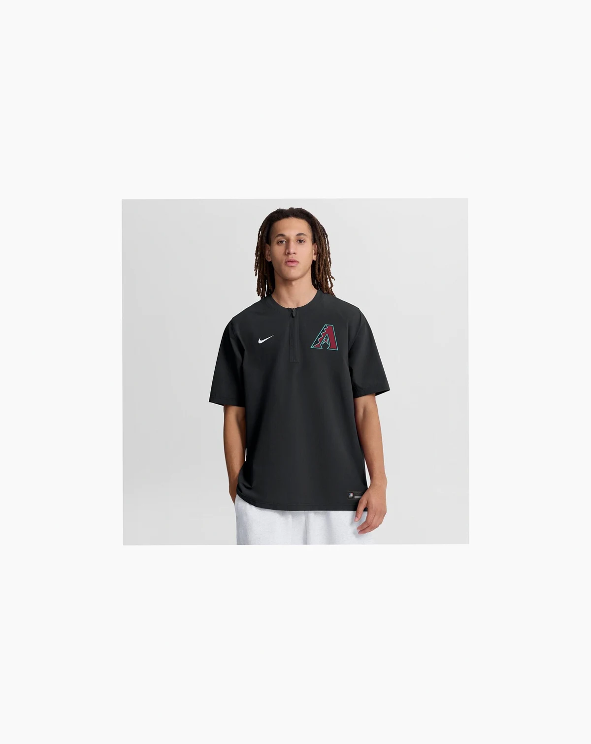 Men's Black Arizona Diamondbacks Authentic Collection Dri-FIT Quarter-Zip Windshirt