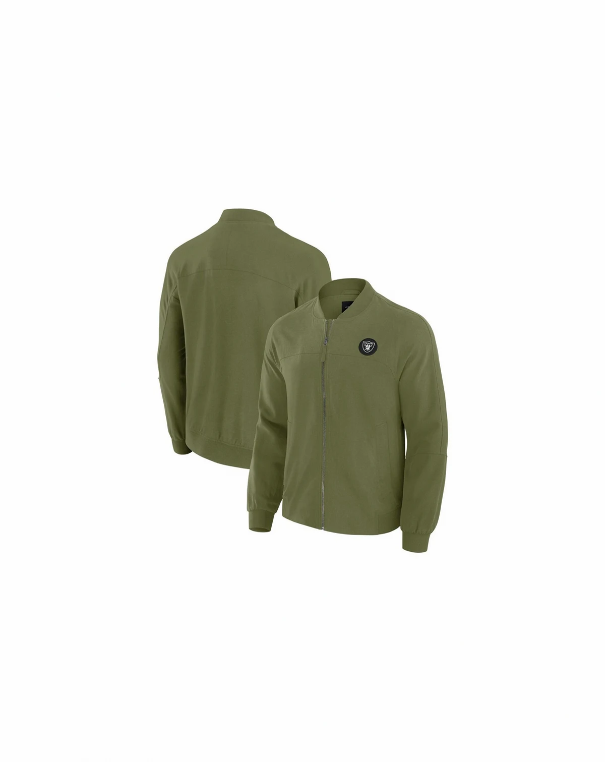 Men's Olive Las Vegas Raiders Lightweight Cover-4 Tri-Blend Full-Zip Jacket