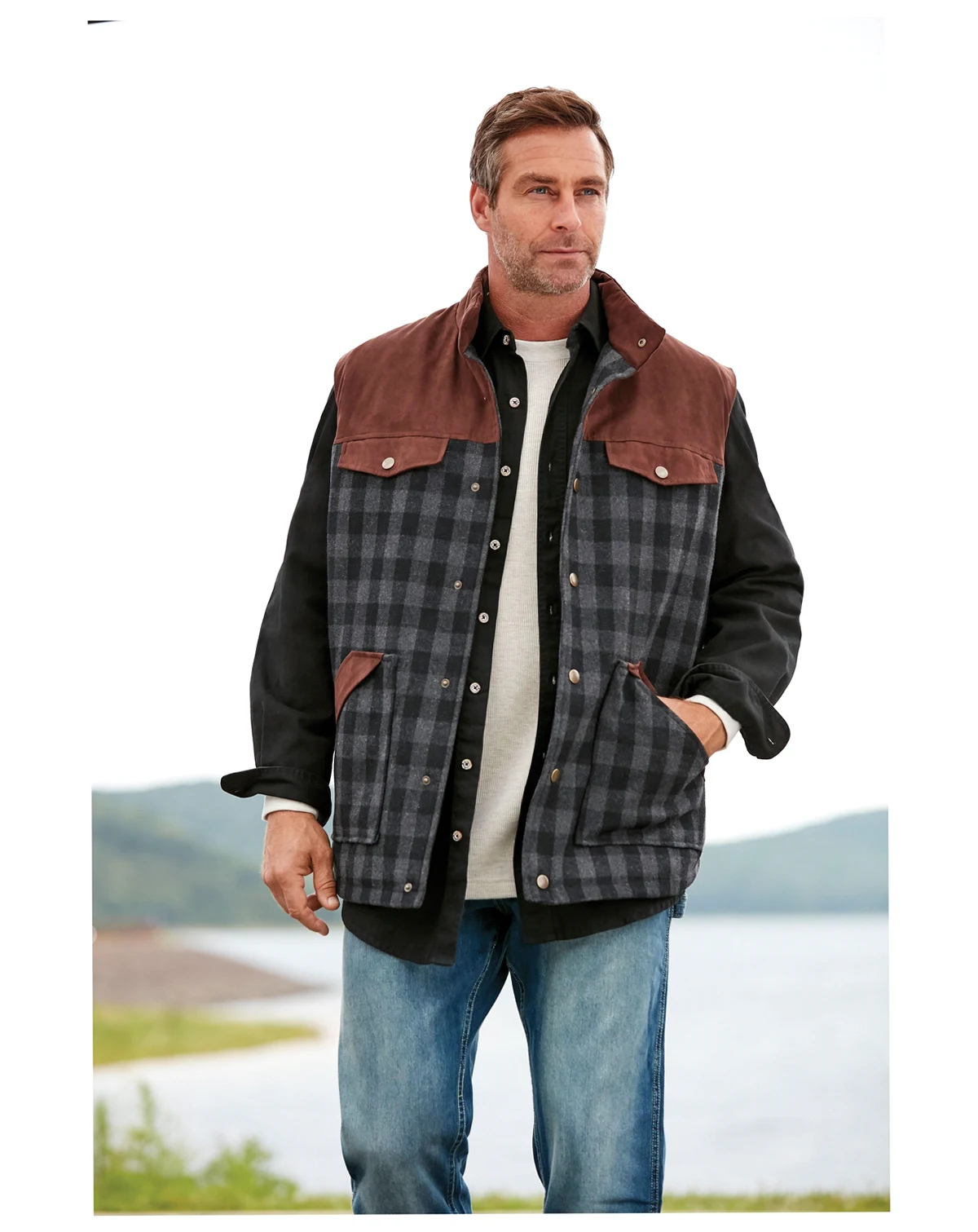 Big & Tall by KingSize Multi-Pocket Vest