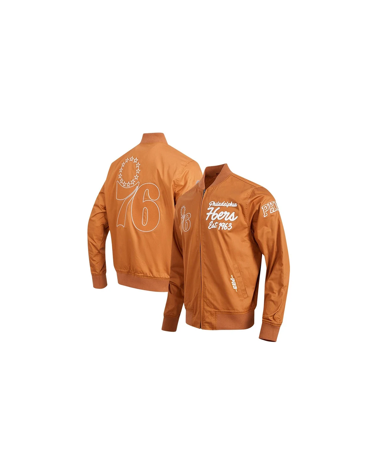 Men's Brown Philadelphia 76ers Paint The City Full-Zip Jacket