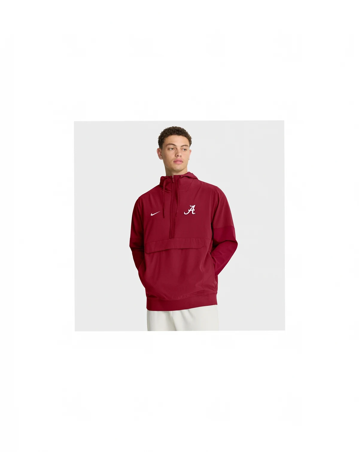 Men's Crimson Alabama Crimson Tide Anorak Half-Zip Hoodie Jacket