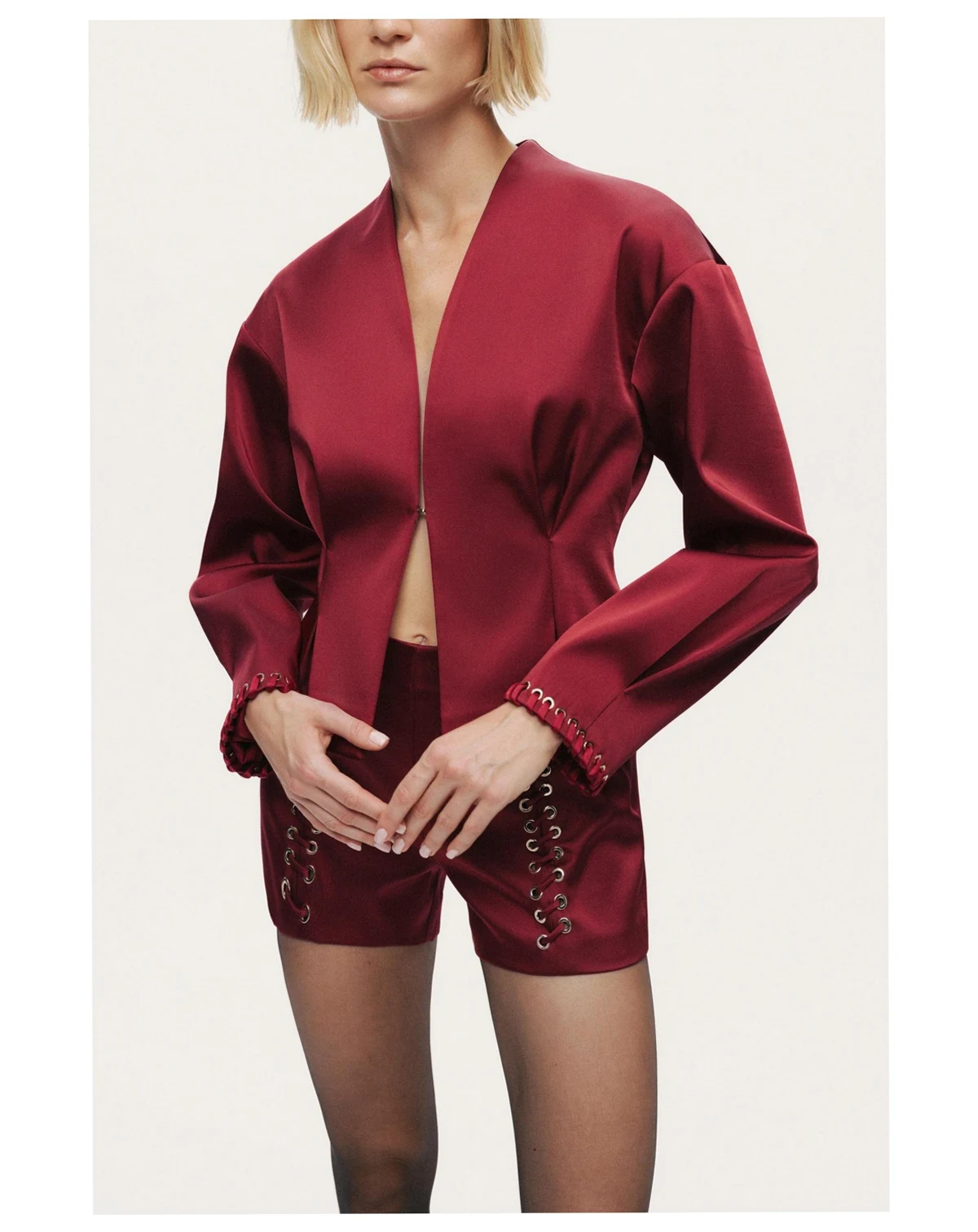 Women's Hook-Closure Cropped Jacket
