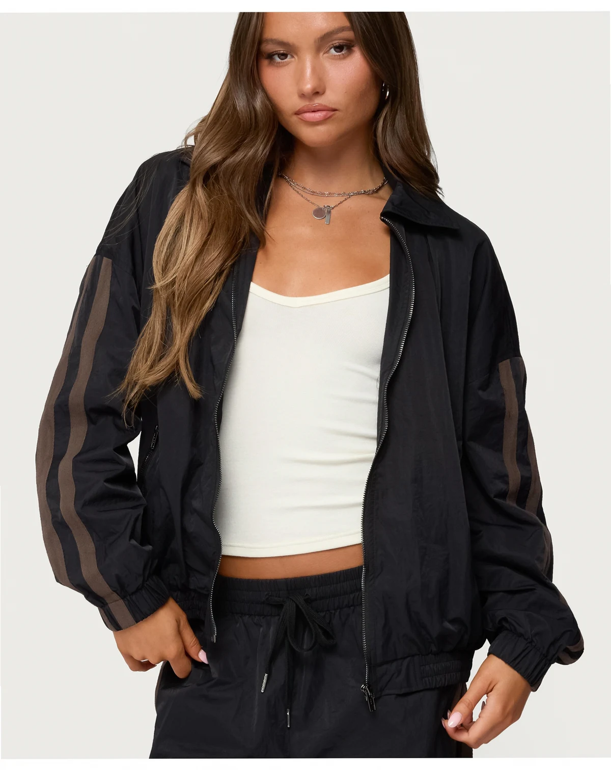 Women's Kieran Stripey Nylon Track Jacket