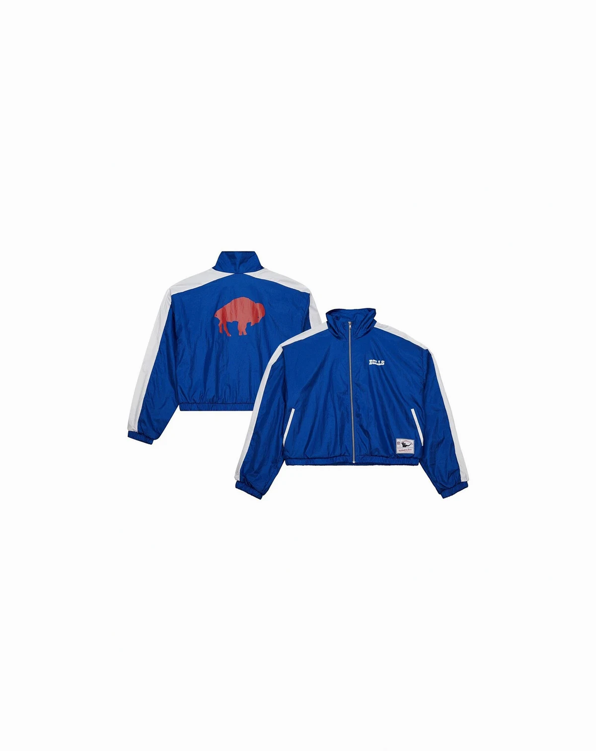 Women's Royal Buffalo Bills Nylon Cropped Full-Zip Jacket