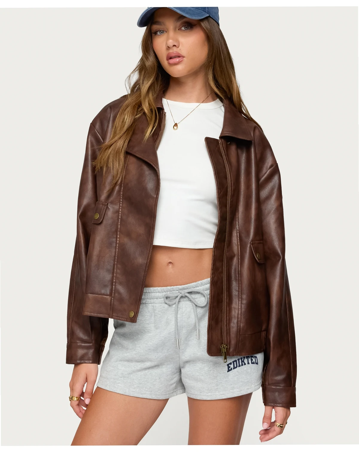 Women's Ardella Oversized Faux Leather Jacket