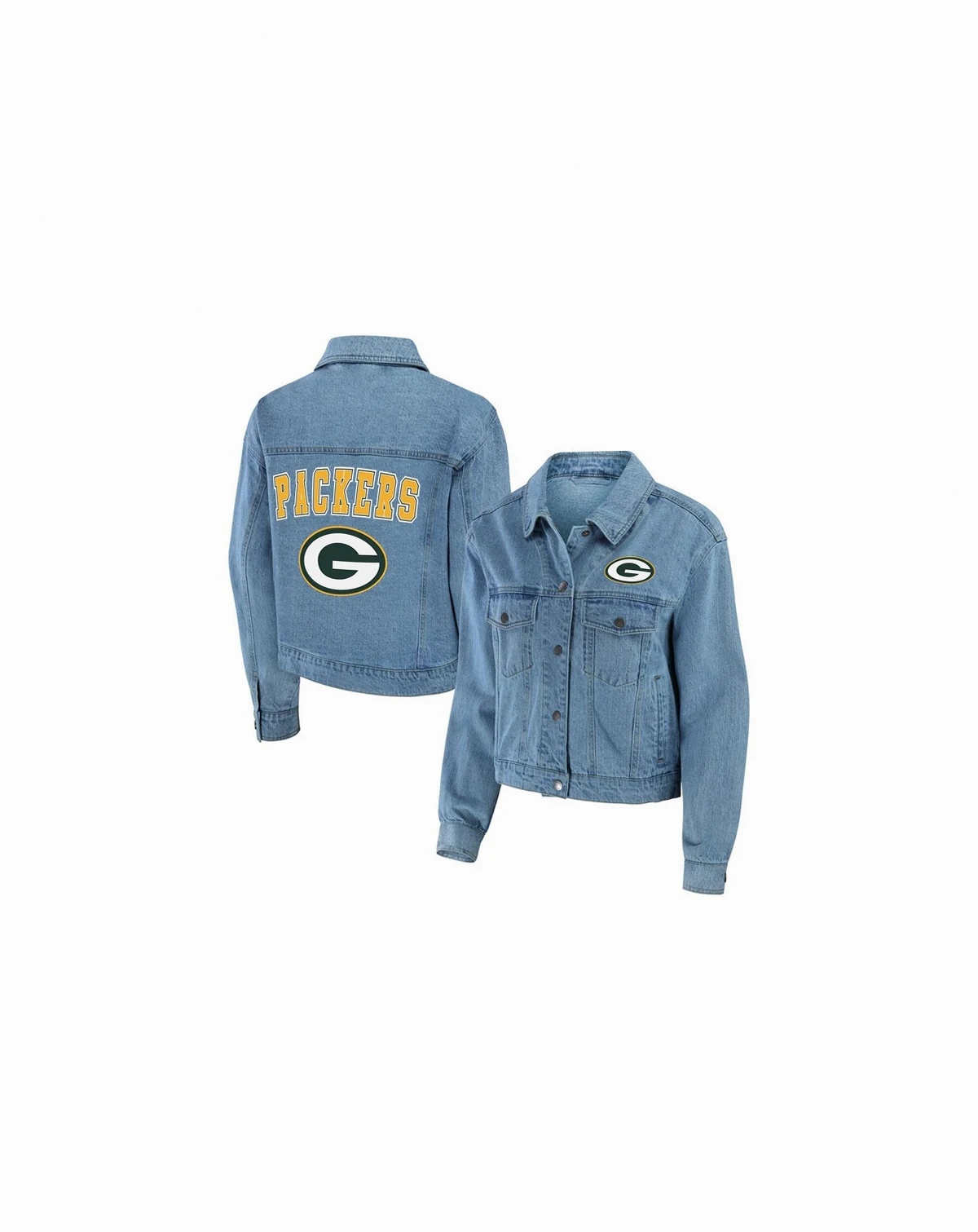Women's Green Bay Packers Full-Snap Denim Jacket